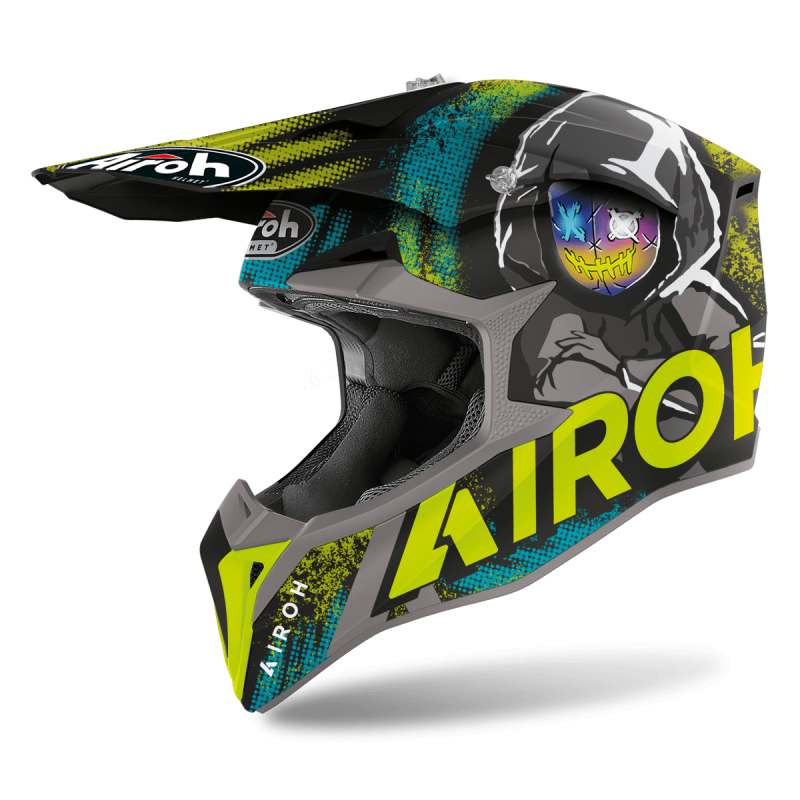 casco Airoh Wraap Alien yellow matt