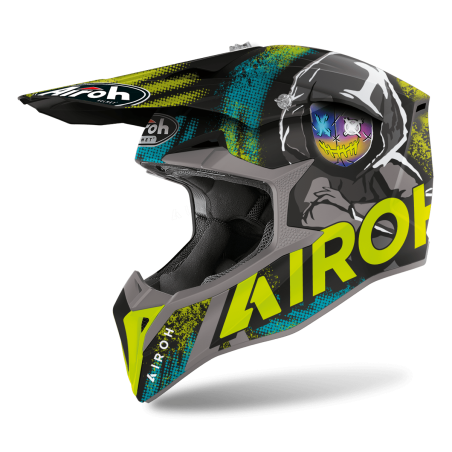 casco Airoh Wraap Alien yellow matt